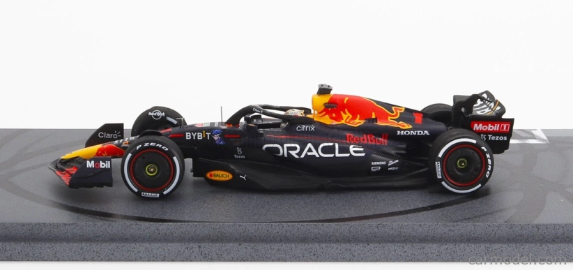Spark-model Red bull F1 Rb18 Team Oracle Red Bull Racing N 1 Winner Abu Dhabi Majster sveta 2022 Max Verstappen 1:43 Matná modrá žltá červená