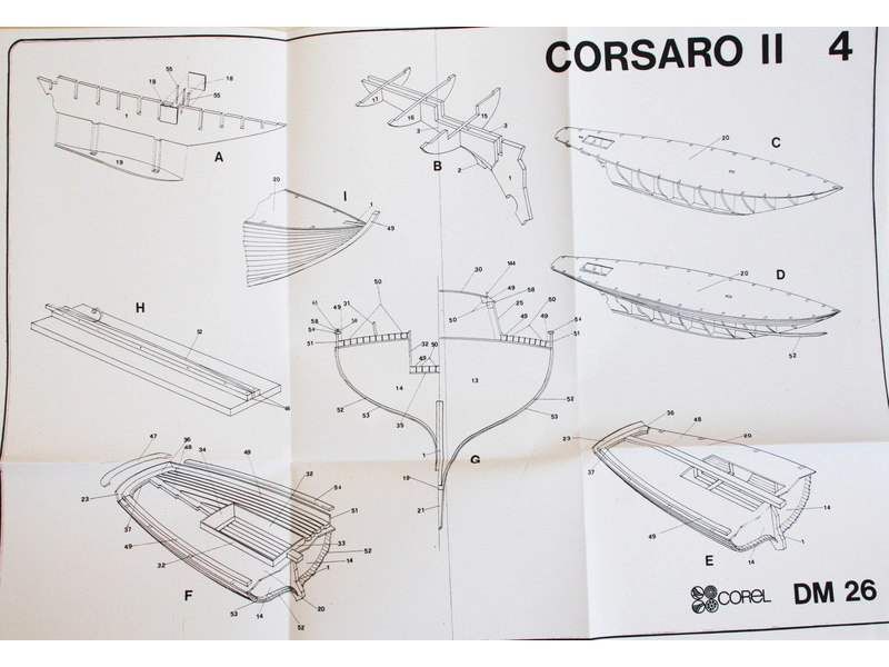 COREL Corsaro II plachetnice 1:24 kit