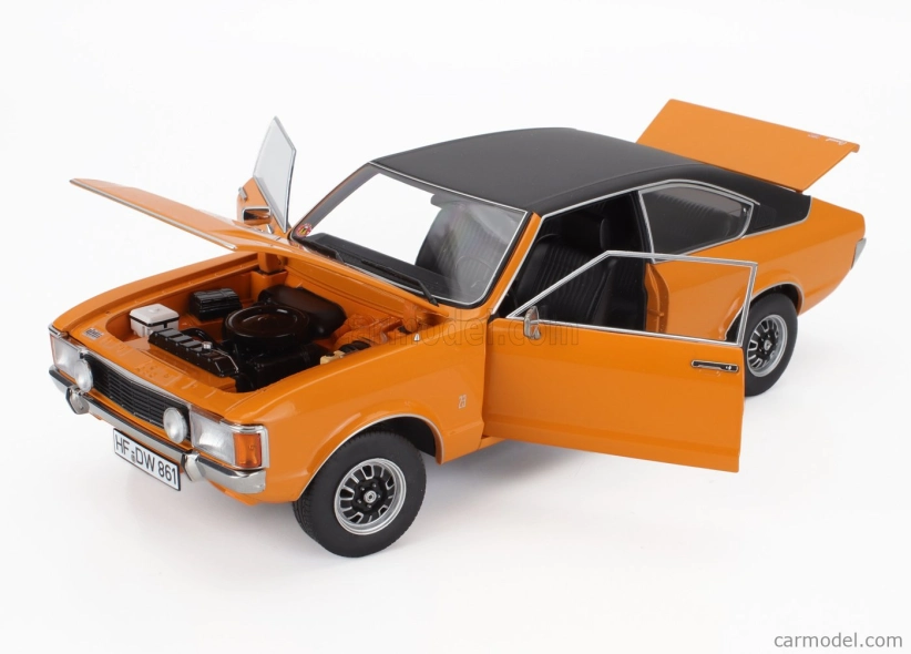 Cestovné modely áut Ford england Granada Consul 2.3l V6 Gt Coupe Ii Series 1975 1:18 Orange Black
