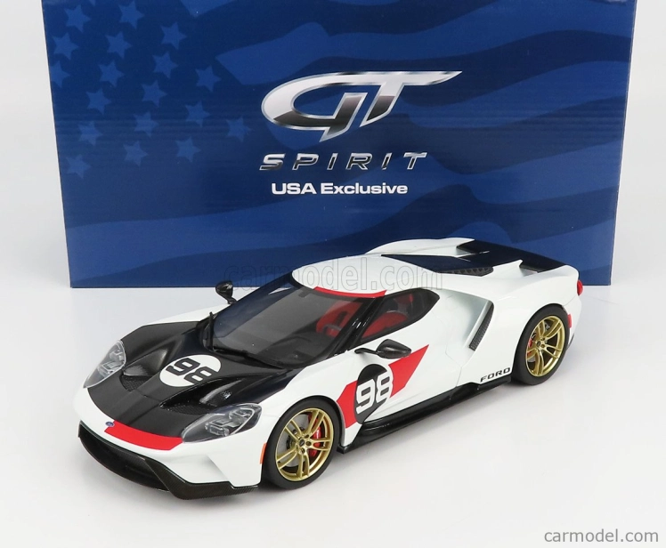 Gt-spirit Ford usa Gt N 98 2021 - Tribute 24h Daytona K.miles L.ruby 1966 1:18 White Carbon Red