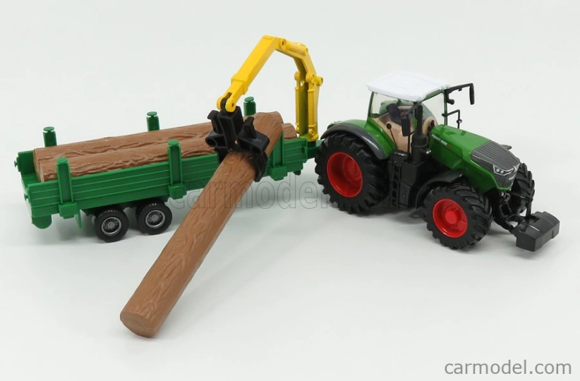 Bburago Fendt Vario 1000 Traktor s přepravníkem dřeva 2016 1:50, zelená