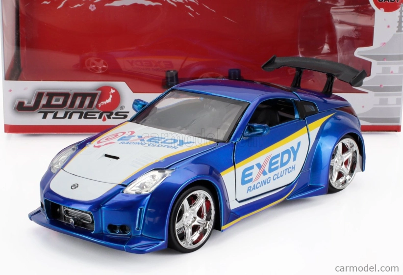Jada Nissan 350z Exedy Racing Clutch Coupe 2003 1:24 Modrá Biela