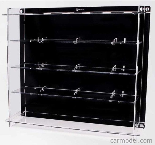 Atlantic Vetrina display box Espositore - 2x For 4 Cars 1/18 Lungh.lenght Cm 65.0 X Largh.width Cm 12.5 X Alt.height Cm 57.0 (altezza Utile Tra I Ripiani Cm 12.0 Inner Height Among Shelves) 1:18 Plastový Displej
