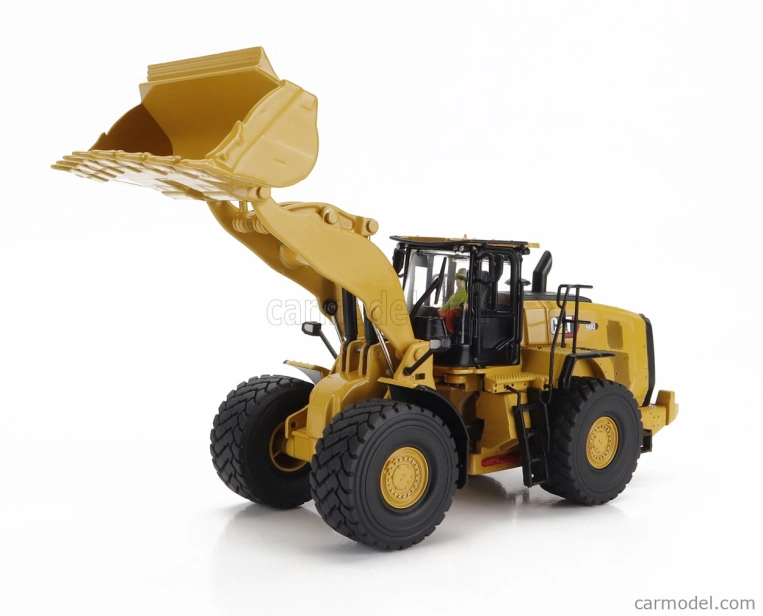 Dm-models Caterpillar Cat980 Ruspa Gommata - Scraper Tractor Wheel Loader 1:50 Žlutá Černá
