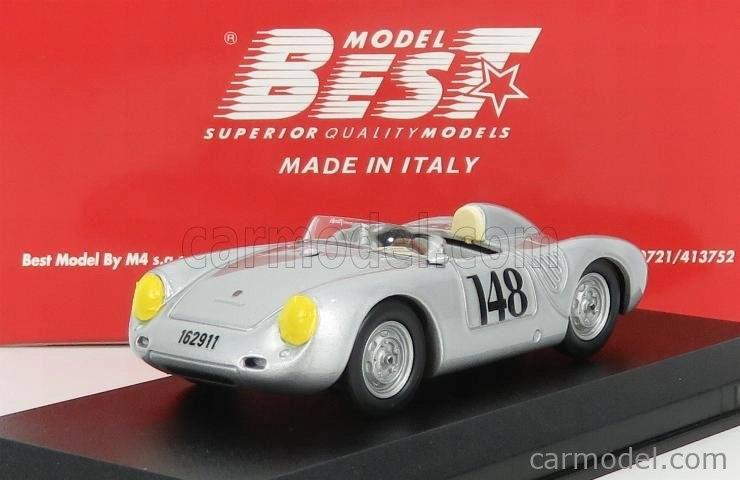 Najlepší model Porsche 550rs N 148 2nd Aosta- Gran San Bernardo 1957 Wolfgang Von Trips 1:43 Silver