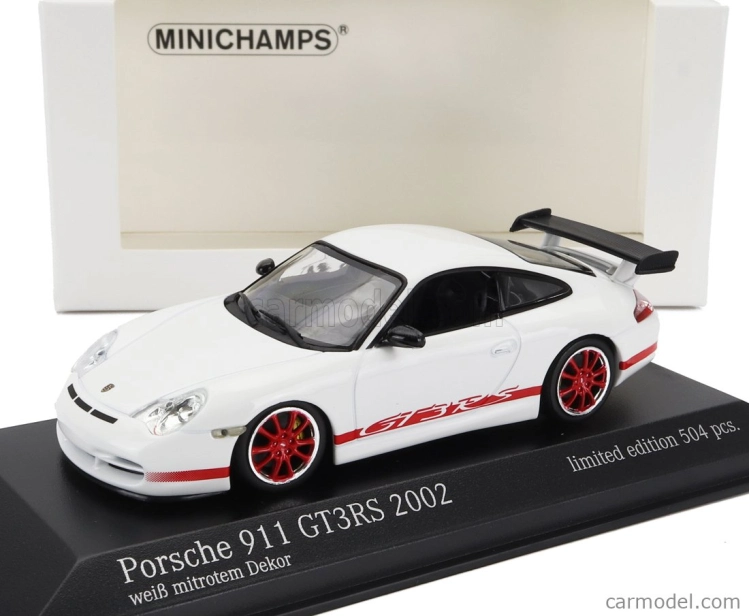 Minichamps Porsche 911 996 Gt3 Rs Coupe 2003 1:43 Bílá Červená