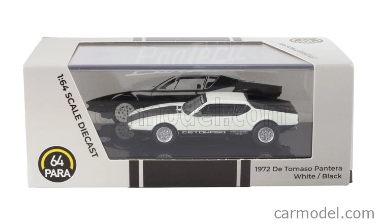 Paragon-models De tomaso Pantera Lhd 1972 1:64 biela čierna
