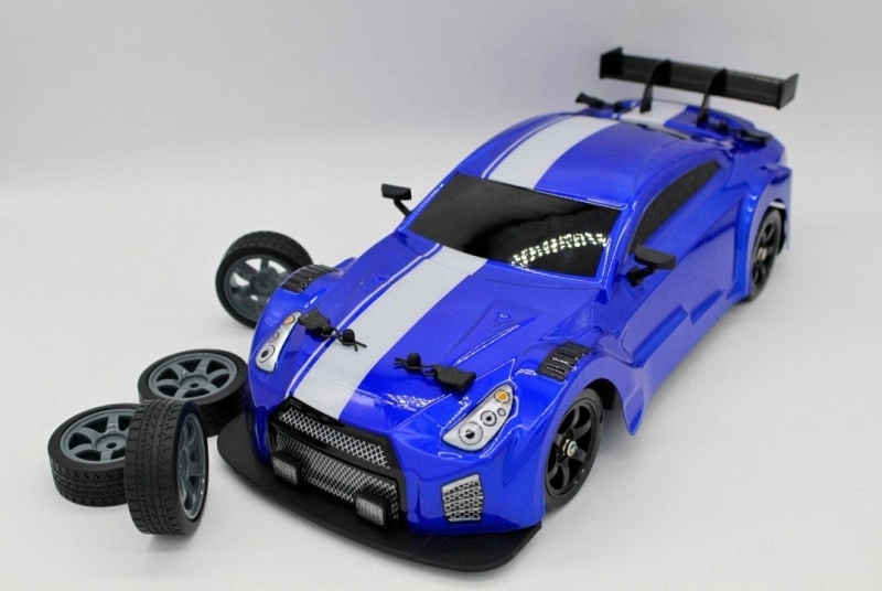 RC auto Drift Car s dymom a LED, modrá