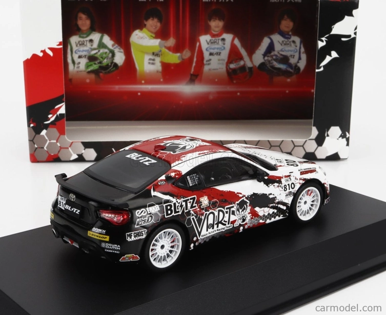 Kyosho Toyota 86 Vart N 810 Racing 2019 1:43 čierna biela červená