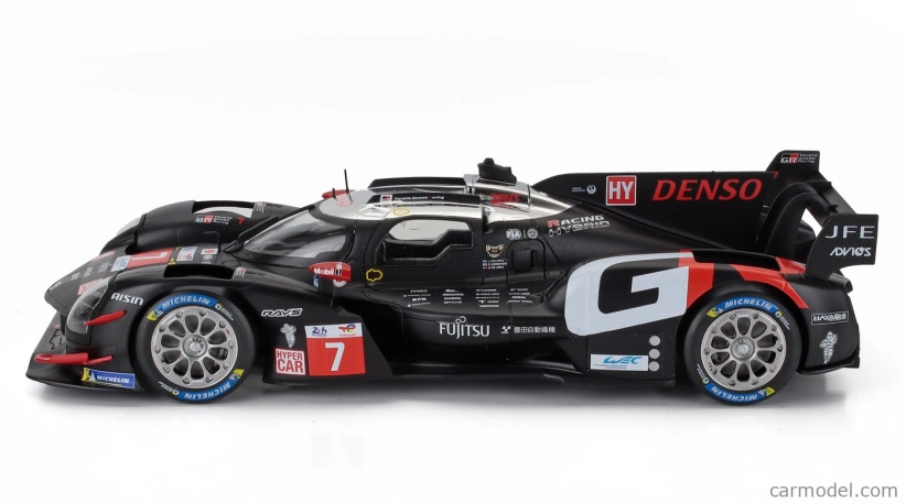 Ixo-models Toyota Gr010 3.5l V6 Turbo Hybrid Team Gazoo Racing N 7 24h Le Mans 2024 Kamui Kobayashi - Jose Maria Lopez - Nyck De Vries 1:18 Black