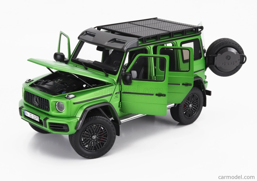 Nzg Mercedes benz G-class G63 4x4 Amg 2023 1:18 Pekelně Zelené Magno