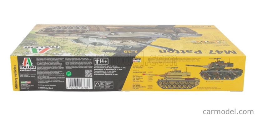 Italeri Datp Tank M47 Patton Wwii - Us Army - Nato Army 1945 - 1980 Military 1:35 /