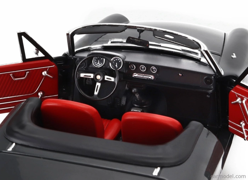 Turistické modely áut Alfa romeo Duetto Spider 1600 Coda Tonda 1966 1:18 Graphite Grey