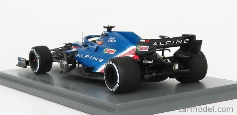 Spark-model Renault F1 A521 Renault E-tech 20b Team Alpine N 14 3rd Qatar Gp With Pit Board 2021 Fernando Alonso 1:43 Modrá Met Červená Bílá
