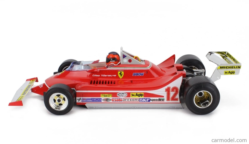 Bburago Ferrari F1  312t4 N 12 Winner South Africa Gp Kyalami (with Pilot) 1979 Gilles Villeneuve 1:18 Red