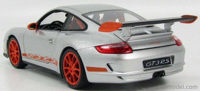 Welly Porsche 911 997 Gt3rs 2010 1:18 Stříbrná Oranžová