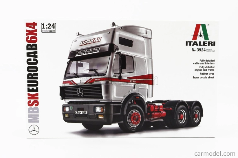 Italeri Mercedes benz Sk1850 Eurocab Tractor Truck 3-assi 1994 1:24 /