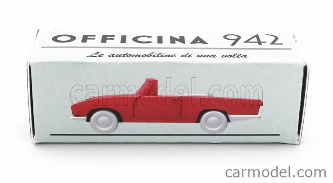Officina-942 Fiat 1200 Spider Carrozzeria Ghia Cabriolet otvorený 1958 1:76 Červená