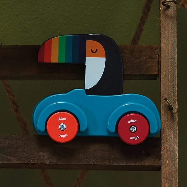 Vilac Dřevěné autíčko s klaksonem Tukan