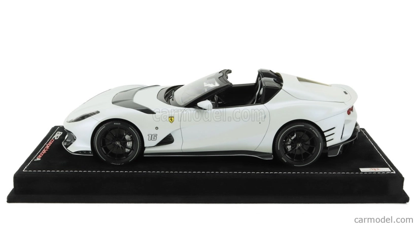 Mr-models Ferrari 812 Competizione A Spider N 16 Personal Car Charles Leclerc 2022 - Con Vetrina - With Showcase 1:18 Bianco Onda Marina - Matná Bílá