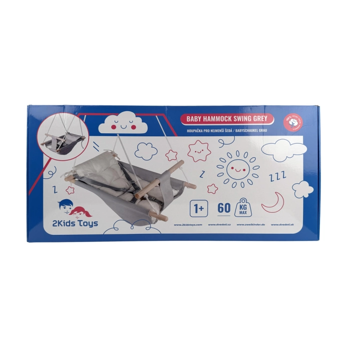 2Kids Toys Detská hojdačka šedá