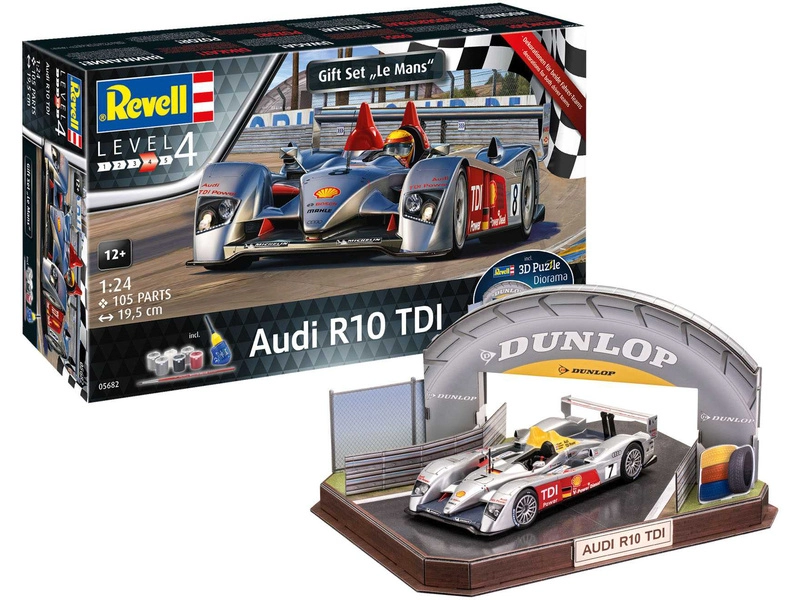 Revell Audi R10 TDI, 3D puzzle (LeMans Racetrack) (1:24) (darčeková sada)