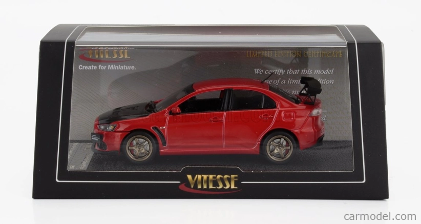 Vitesse Mitsubishi Lancer Evolution X 2008 1:43 Červená s čiernou