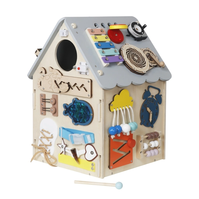 2Kids Toys Activity board Domček sivý