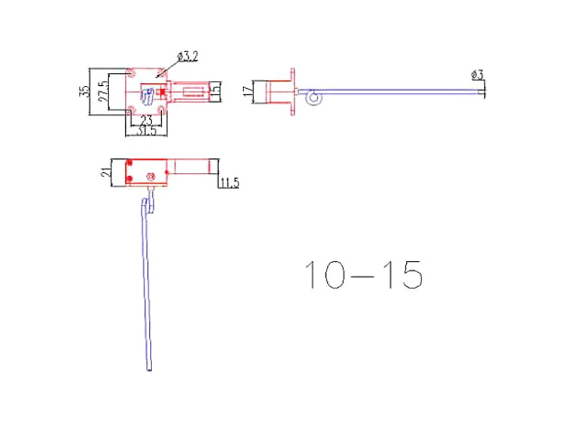 E-flite zaťahovací podvozok elektro triedy 10-15 2-bodový