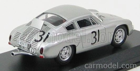 Najlepší model Porsche 1600gs Abarth N 31 Nurburgring 1960 Greger - Linge 1:43 Strieborná