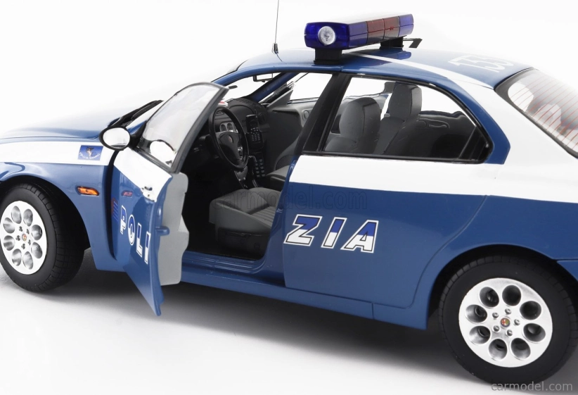 Mitica-diecast Alfa romeo 156 2.0 Twin Spark Polizia Stradale 1997 1:18 Modrá Bílá