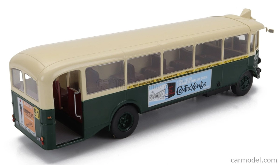 Edicola Renault Tn4-h C2 Bus Banlieue Francúzsko 1946 1:43 Zelená krémová