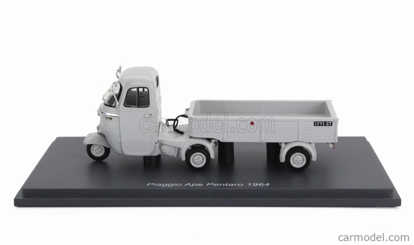 Schuco Piaggio Ape Pentaro Motrice + Pentaro' Rimorchio 1964 1:43 Grey