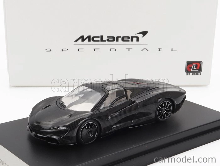 LCD model Mclaren Speedtail 2019 1:64 Black Carbon Fiber