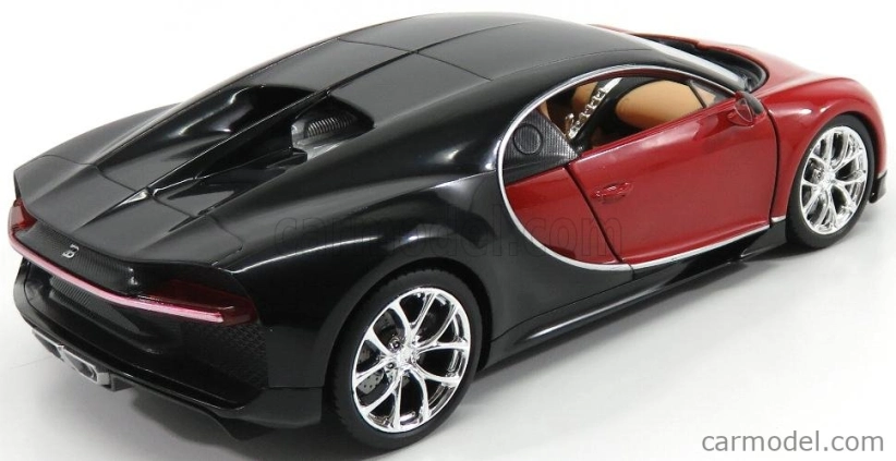 Welly Bugatti Chiron Le Patron 2016 1:24 Italská Červená - Černá Nokturno