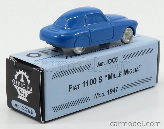 Officina-942 Fiat 1100s Mille Miglia 1:76 Modrá