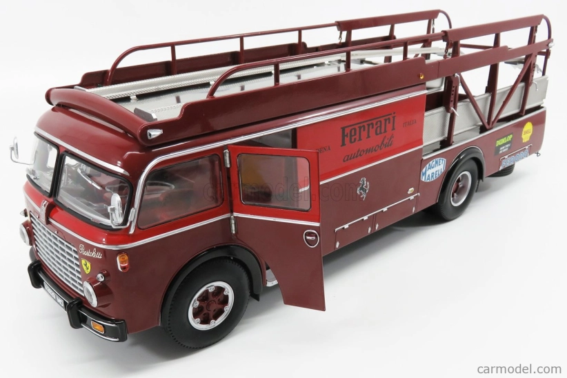 Cmr Fiat 642rn2 Truck Bartoletti F1 Ferrari Car Transporter 1957 1:18 Červené Bordeaux