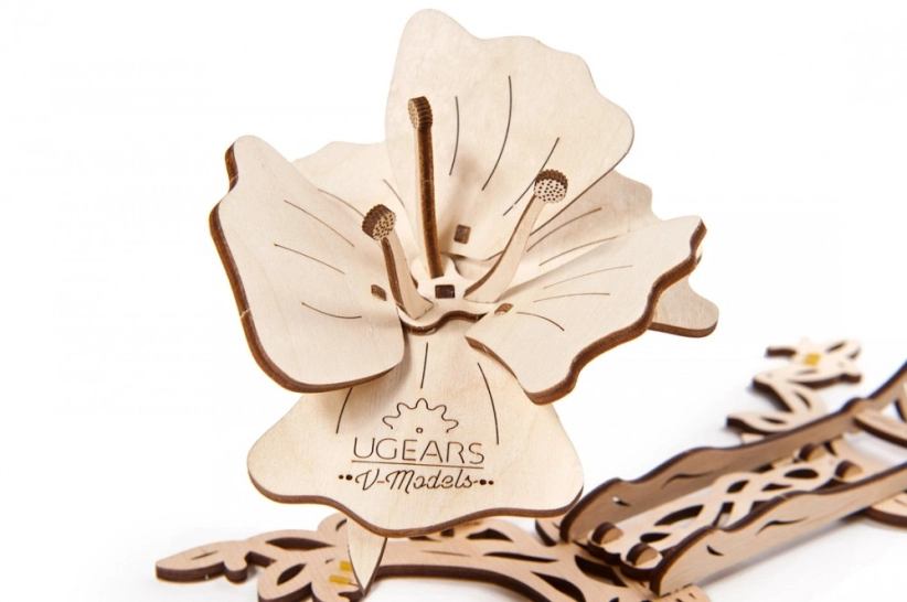 Ugears 3D drevené mechanické puzzle Butterfly