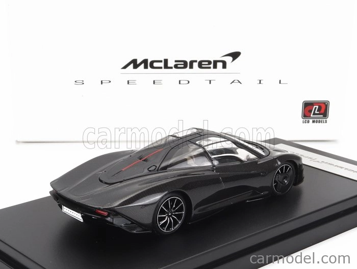 LCD model Mclaren Speedtail 2019 1:64 Black Carbon Fiber