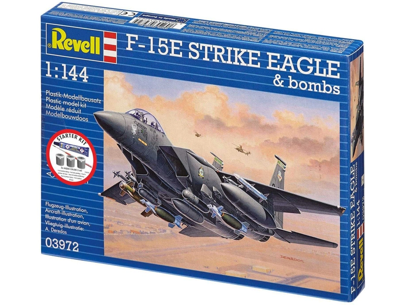 Revell McDonnell F-15E Strike Eagle a bomby (1:144) (štartovacia súprava)