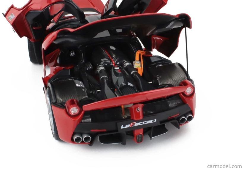 Bbr-models Ferrari Laferrari 2013 - Silver Rims 1:18 Rosso Corsa 322 - Červená