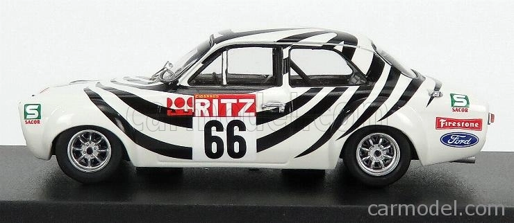 Trofeu Ford england Escort Mki N 66 Winner Montes Claros 1971 Francisco Santos 1:43 Bílá Černá