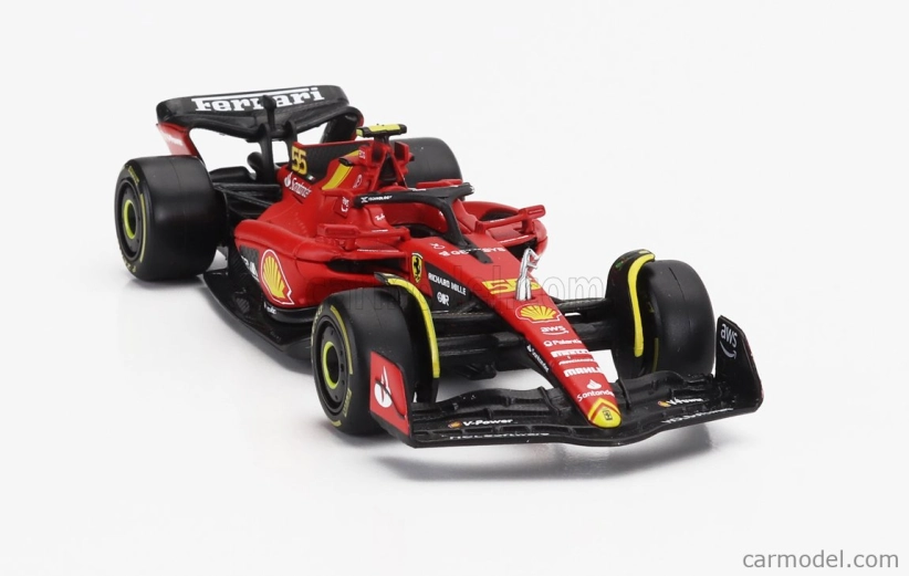 Bburago Ferrari F1  Sf-23 Team Scuderia Ferrari N 55 Pole Position 3rd Monza Italy Gp 2023 Carlos Sainz 1:43 Červená Černá Žlutá