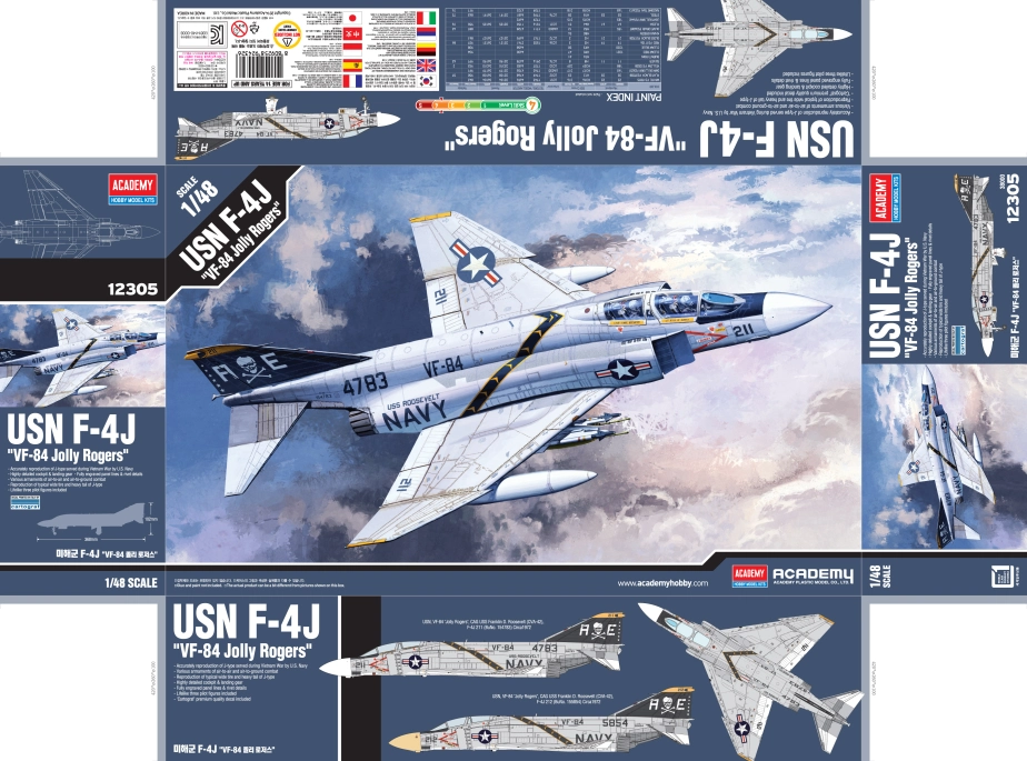 Academy McDonnell F-4J VF-84 Jolly ROgers (1:48)