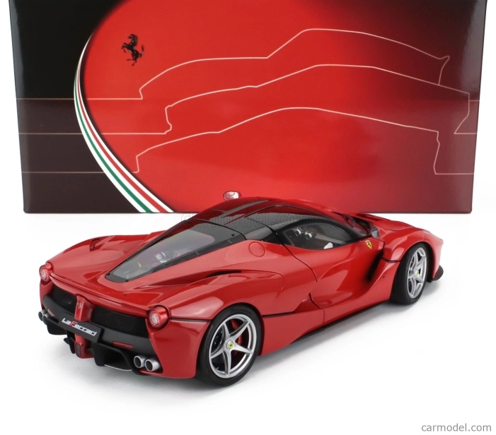 Bbr-models Ferrari Laferrari 2013 - Silver Rims 1:18 Rosso Corsa 322 - Červená