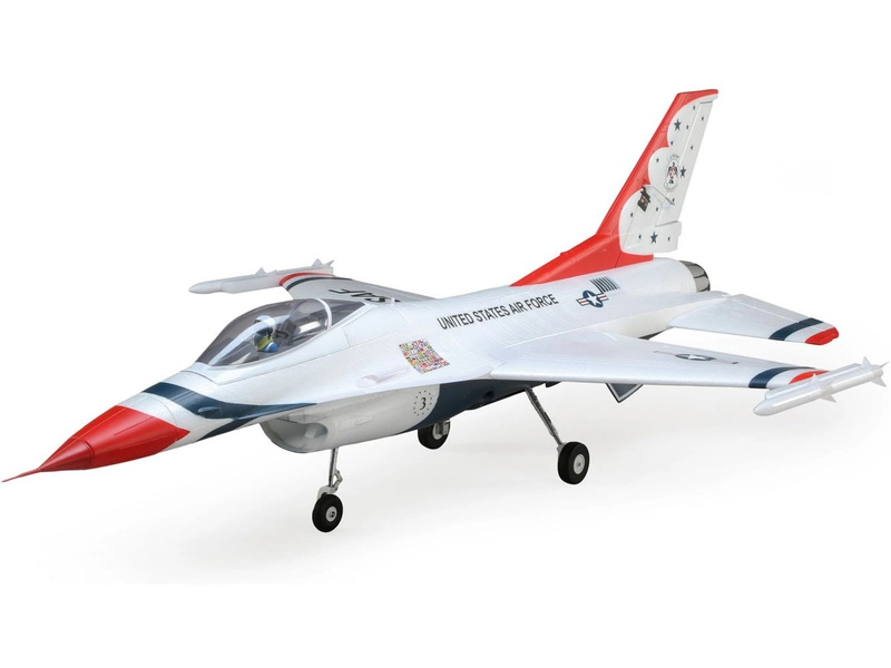 RC letadlo E-flite F-16 Thunderbirds 0.8m SAFE Select BNF Basic