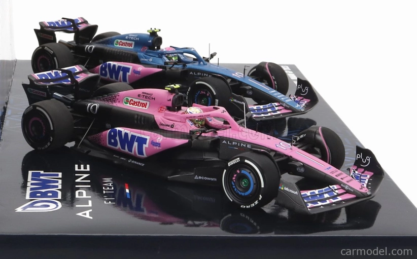 Minichamps Renault Set 2x F1 A523 Team Bwt Alpine N 10 9. GP Bahrajnu 2023 + N 10 8. GP Miami 2023 Pierre Gasly 1:43 Modrá čierna ružová