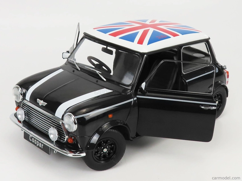 Mini Cooper Rhd 1992 s Union Jack 1:12 čierna biela
