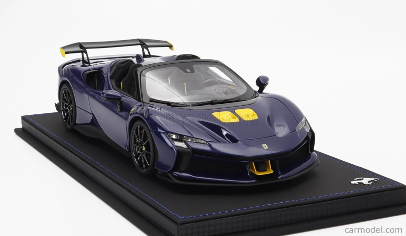 Bbr-models Ferrari Sf90 Xx Stradale Spider 2024 - Con Vetrina - With Showcase 1:18 Blu Elettrico - Modrá Žlutá