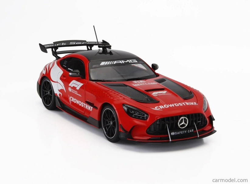 Minichamps Mercedes benz Amg Gt V8 Black Series F1 Safety Car Crowdstrike Season 2024 Bernd Maylander 1:18 Červená Bílá Černá